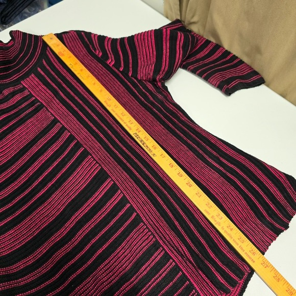 Habitat‎ Clothes Sweater Womens Medium Black Pink Striped Knit Cowl Neck - Picture 10 of 11